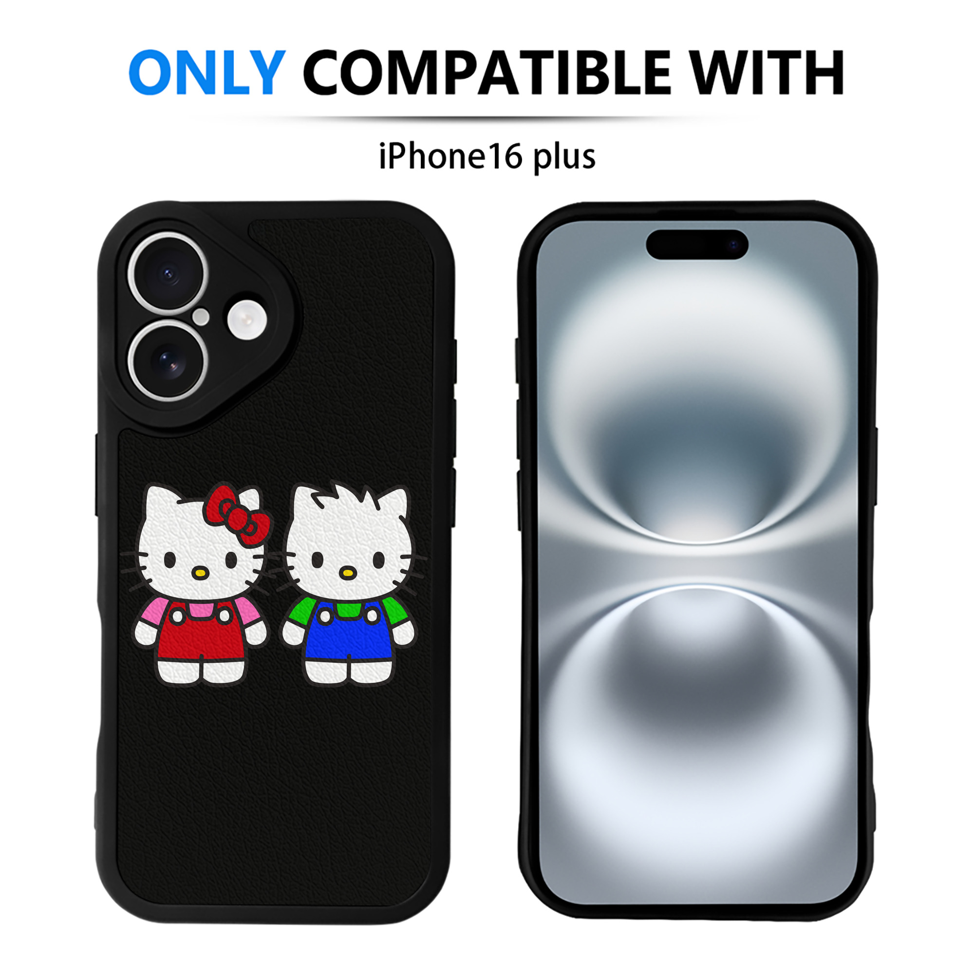 （画像用） Hello Kitty ハローキティ 【iPhone 16シリーズ対応】シリコンスマホケース（レザー調） 材質：シリコン
